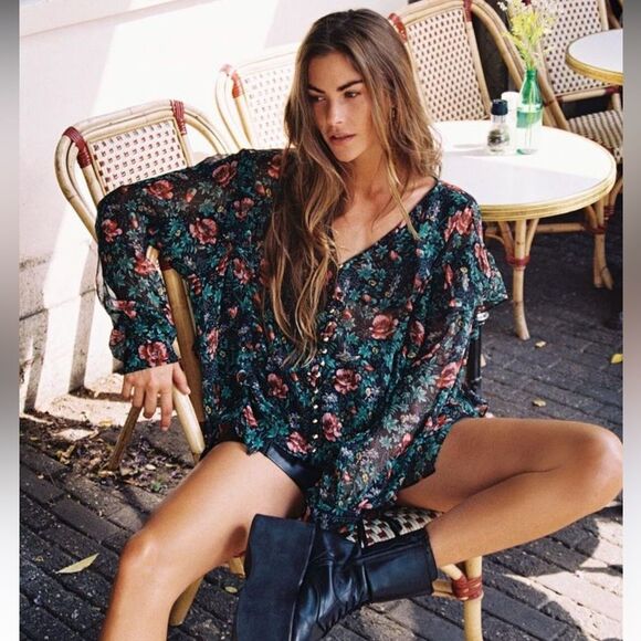 The Kooples floral 100% silk blouse - Picture 1 of 13